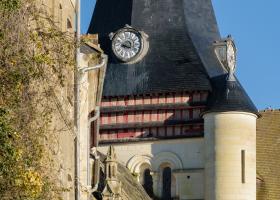 Beaumont-en-Auge, clocher de l'église Saint-Sauveur (photo : S. Dutacq)